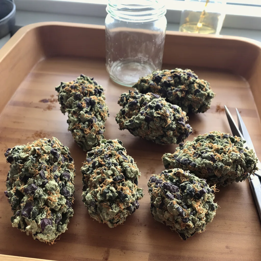 Tahoe Hydro OG 76% Indica / 24% Sativa — Blüte mit sichtbaren Trichomen