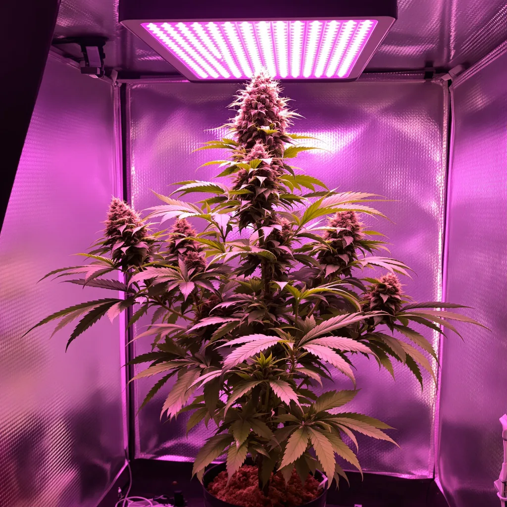 Tahoe Hydro OG 76% Indica / 24% Sativa — Blüte mit sichtbaren Trichomen