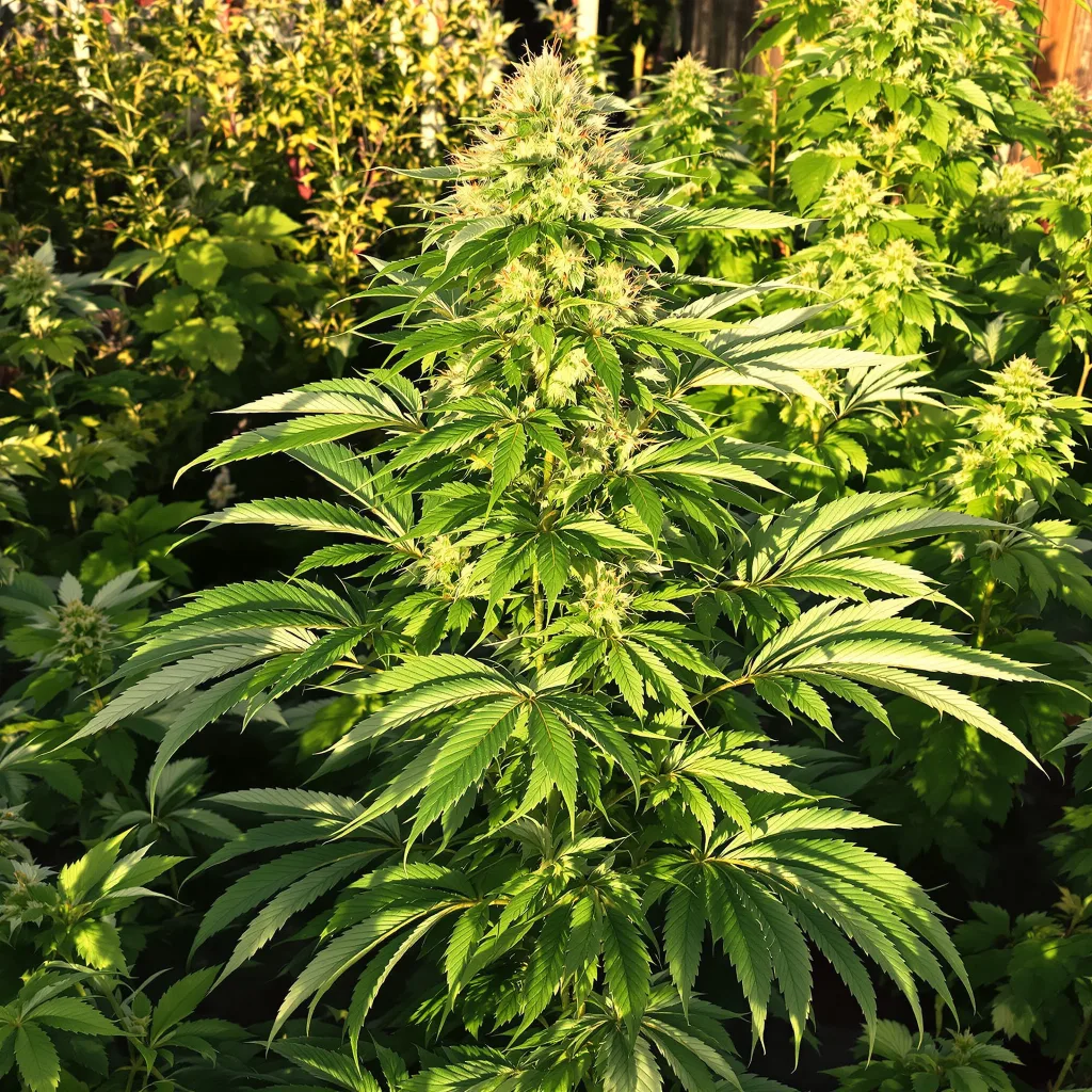 Tahoe Hydro OG 76% Indica / 24% Sativa — Blüte mit sichtbaren Trichomen