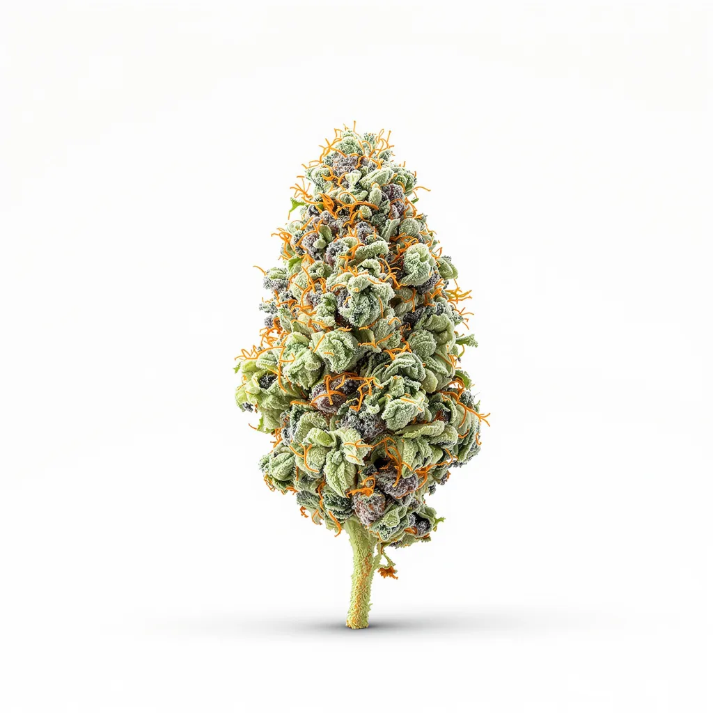 Tahoe OG 50% Indica / 50% Sativa — Blüte mit sichtbaren Trichomen