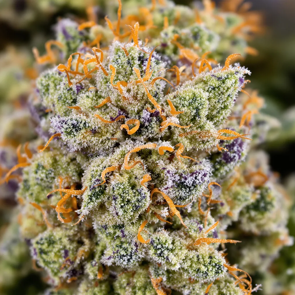 Tangerine Haze Cannabispflanze in der Blütephase — 60-100 cm automatisch blühend