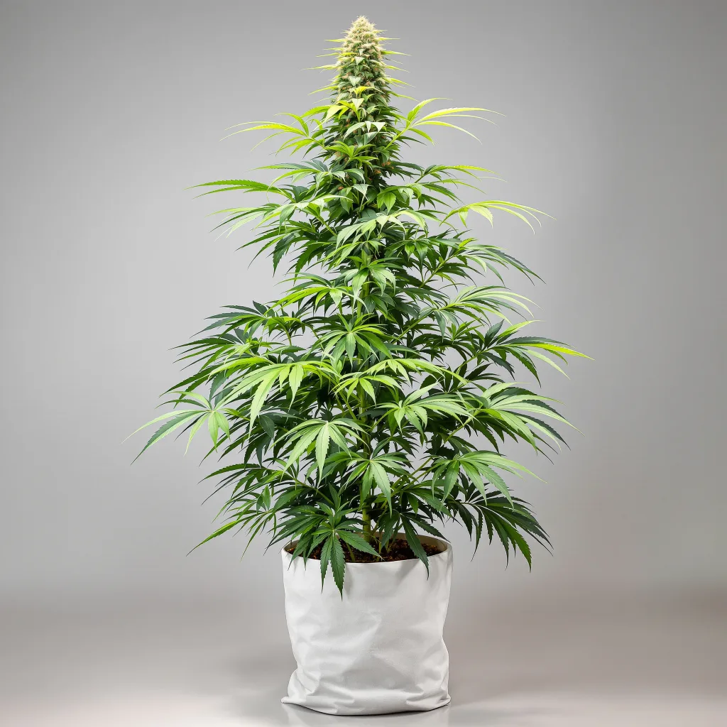 Tangerine Power Cannabisblüte Nahaufnahme mit luftige limonengrüne Struktur