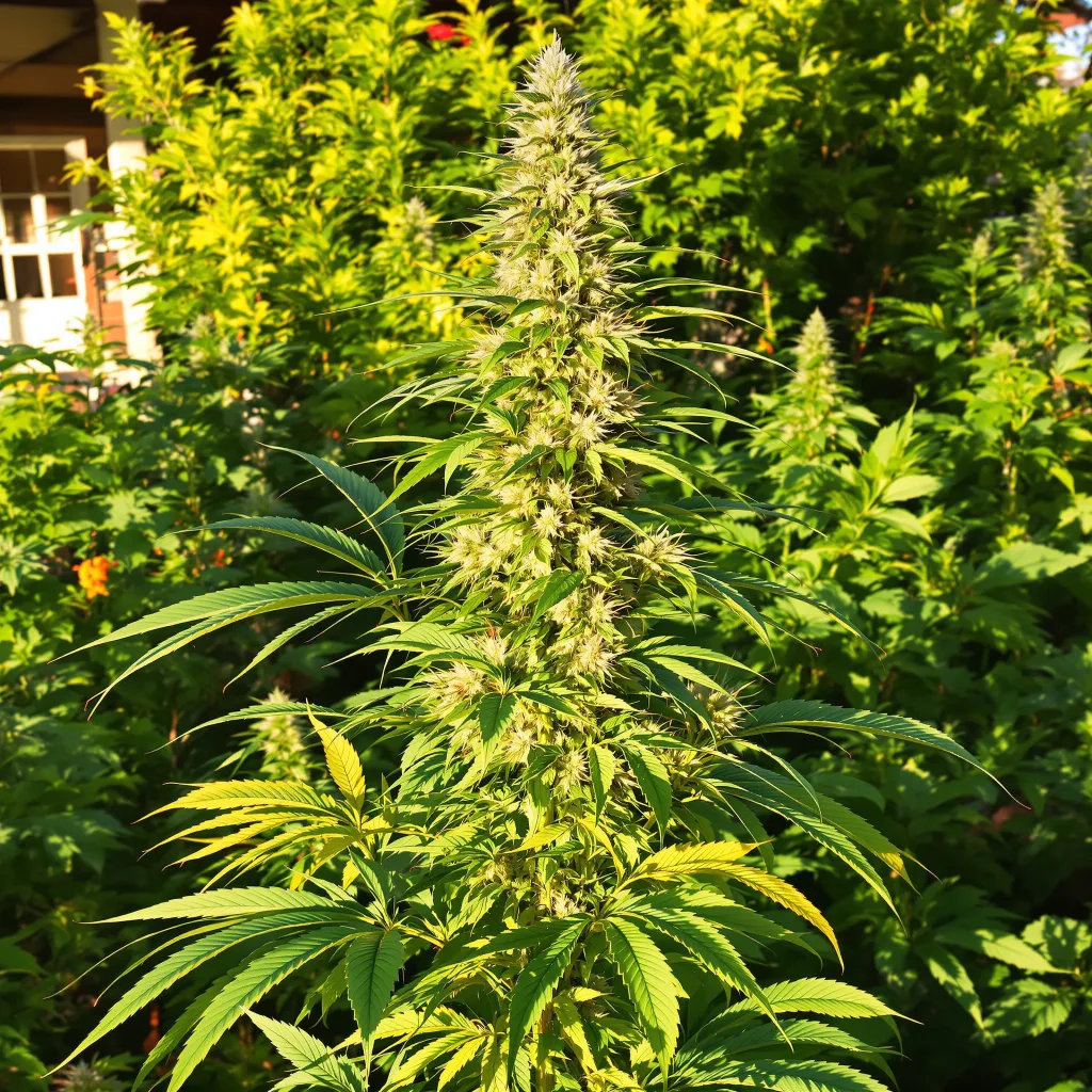 Tangerine Power 50% Indica / 75% Sativa — Blüte mit sichtbaren Trichomen
