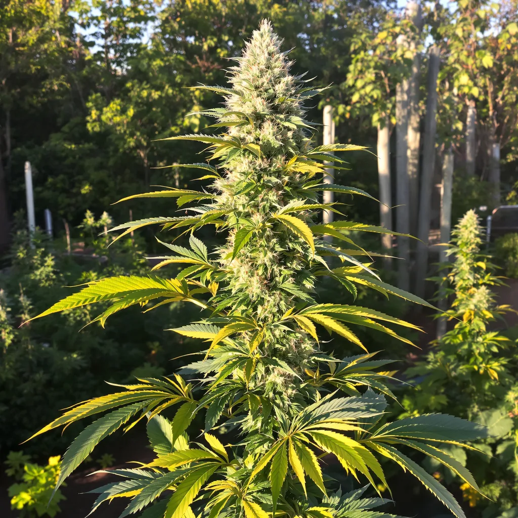 Tangie Dream Book 36% Indica / 64% Sativa — Blüte mit sichtbaren Trichomen