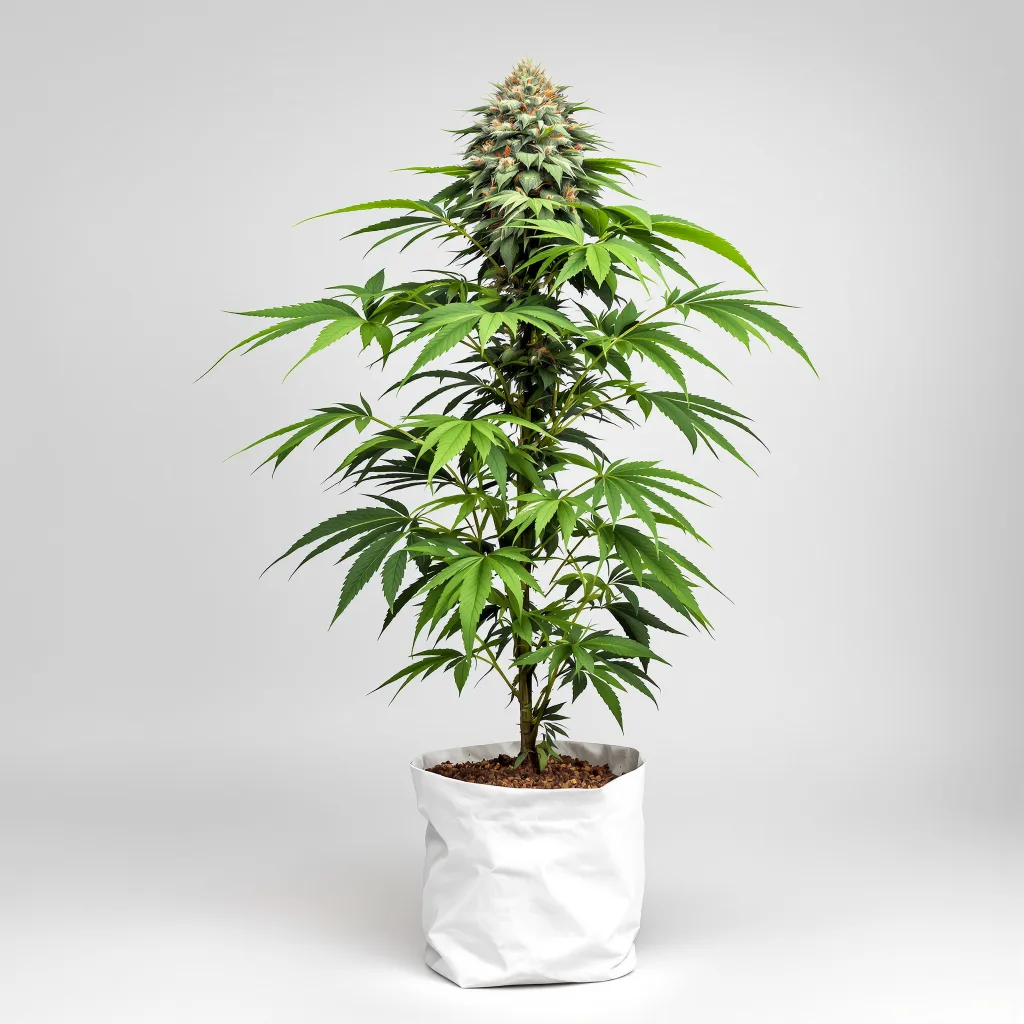 The Sister Cannabisblüte Nahaufnahme mit dichte violett getönte Kelche