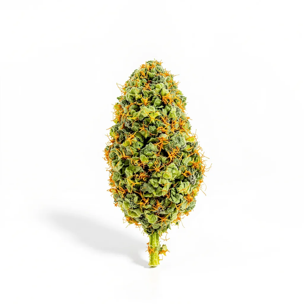 Timewreck 25% Indica / 75% Sativa — Blüte mit sichtbaren Trichomen