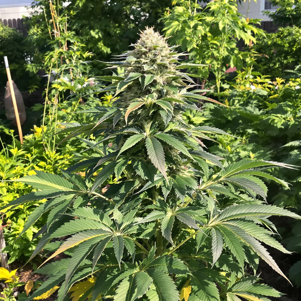 Training Day 66% Indica / 34% Sativa — Blüte mit sichtbaren Trichomen