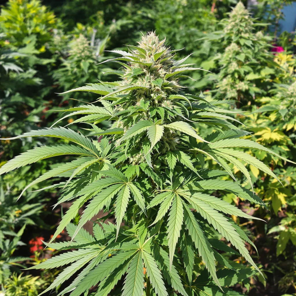 True OG 75% Indica / 25% Sativa — Blüte mit sichtbaren Trichomen