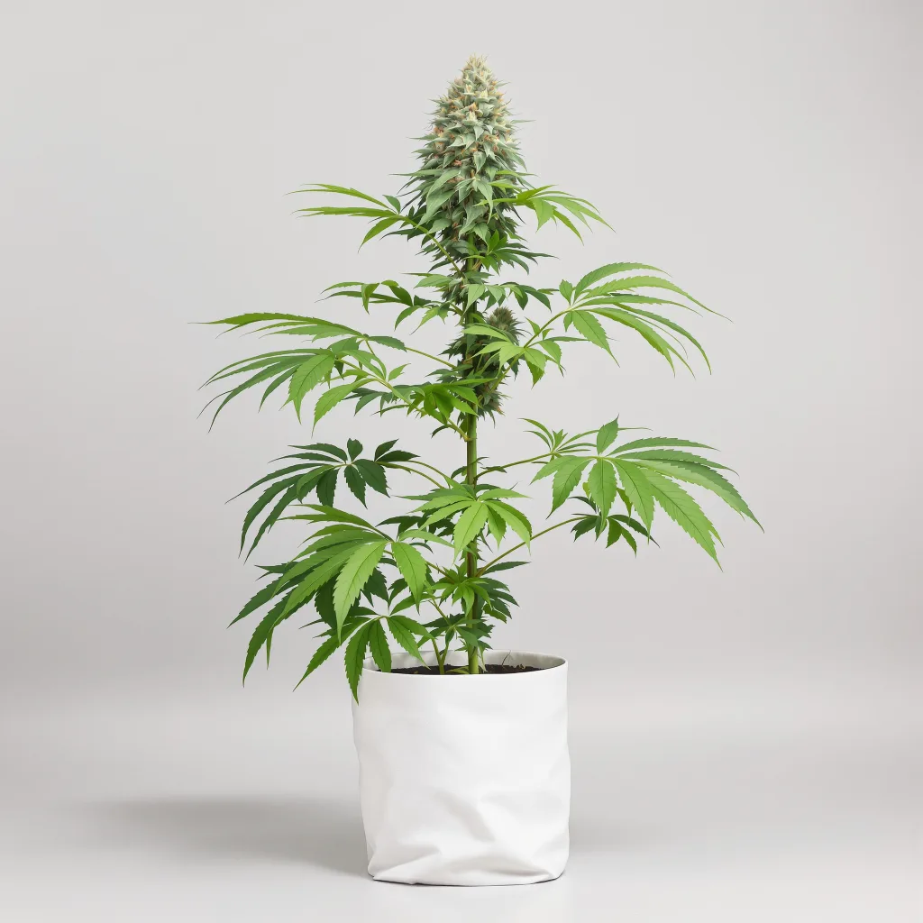 Tuna Kush Cannabisblüte Nahaufnahme mit dichte violett getönte Kelche