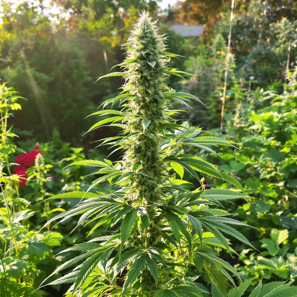 Turbo Mind Warp 20% Indica / 80% Sativa — Blüte mit sichtbaren Trichomen