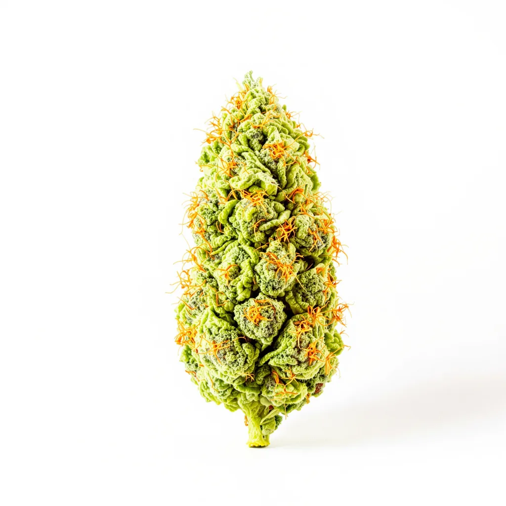 Turbo Mind Warp 20% Indica / 80% Sativa — Blüte mit sichtbaren Trichomen