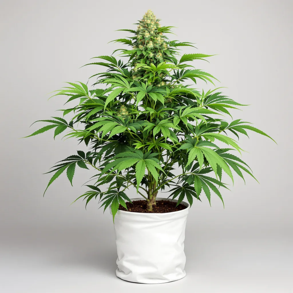 UW Cannabisblüte Nahaufnahme mit dichte violett getönte Kelche