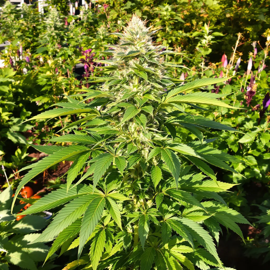 UW 80% Indica / 20% Sativa — Blüte mit sichtbaren Trichomen