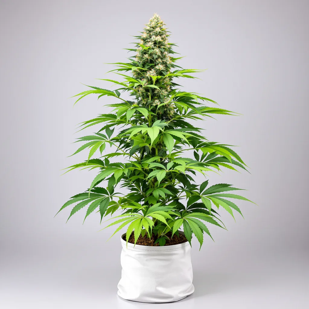 Vanilla Kush Cannabisblüte Nahaufnahme mit dichte violett getönte Kelche
