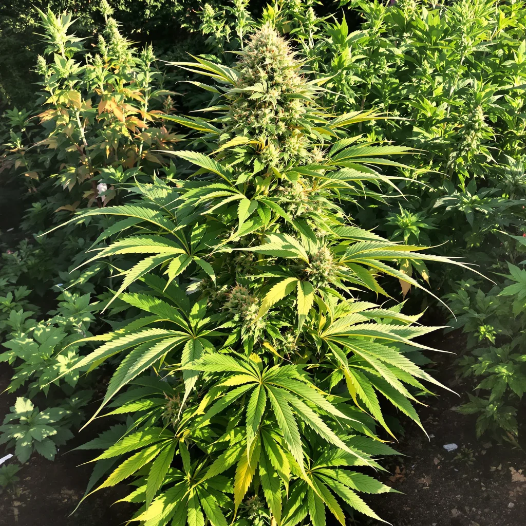 Vanilla Kush 70% Indica / 30% Sativa — Blüte mit sichtbaren Trichomen
