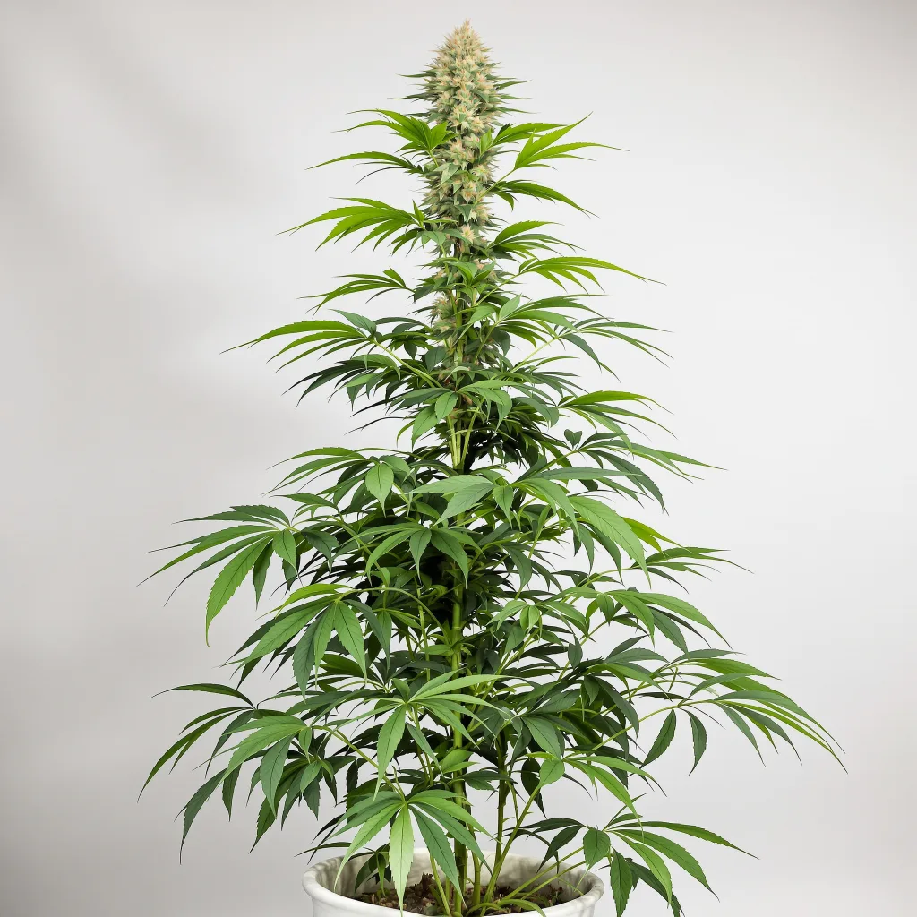 Vortex Cannabisblüte Nahaufnahme mit luftige limonengrüne Struktur
