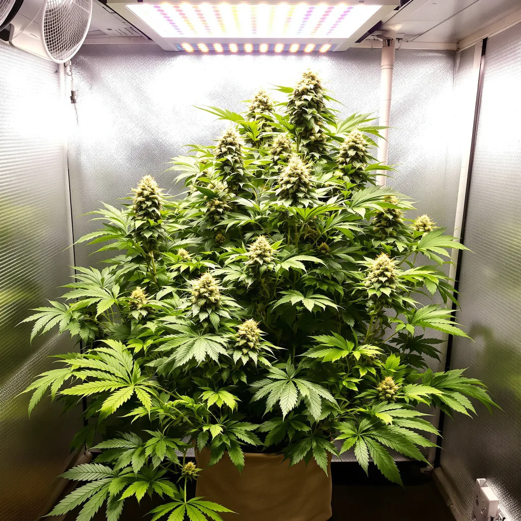 Watermelon 80% Indica / 20% Sativa — Blüte mit sichtbaren Trichomen