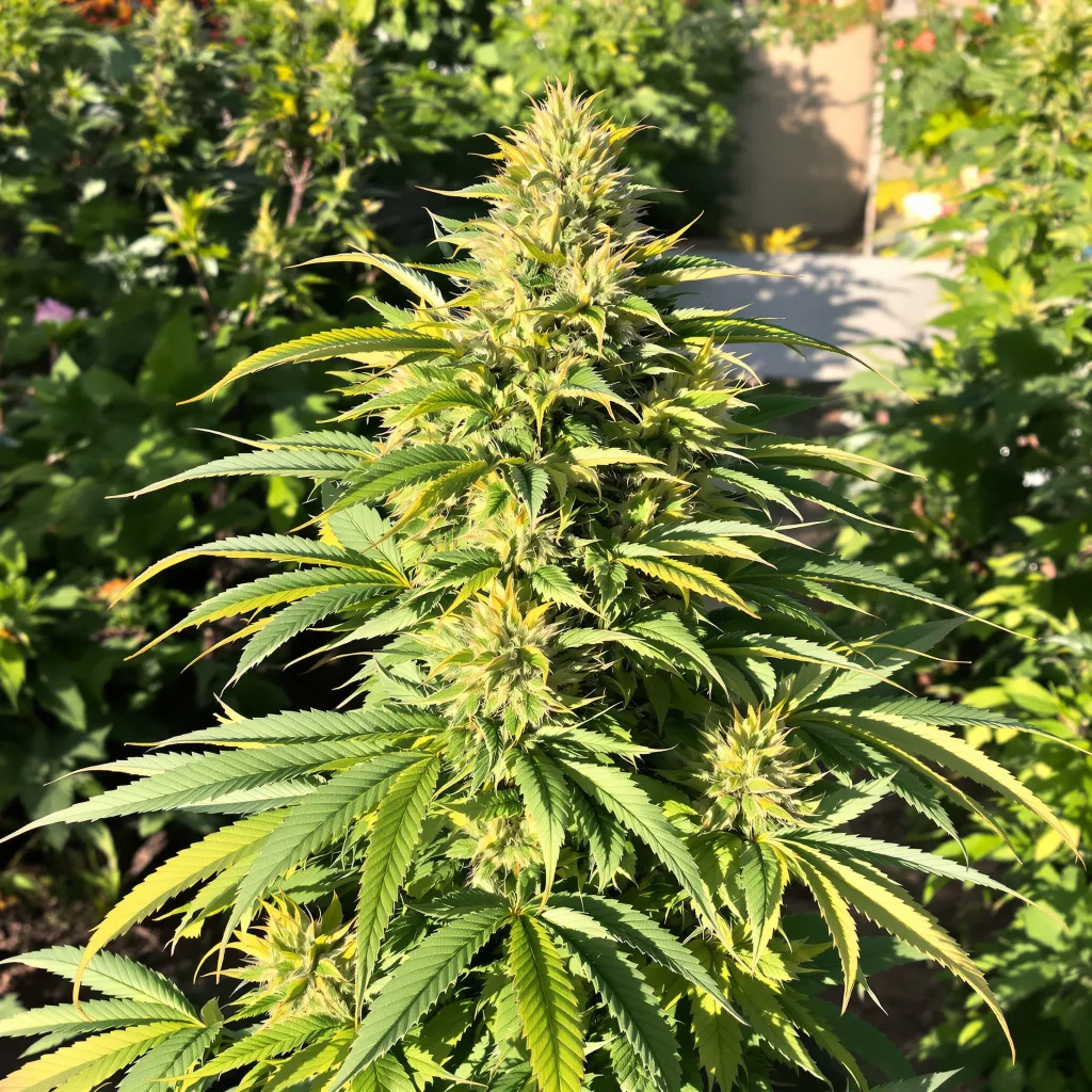 Watermelon 80% Indica / 20% Sativa — Blüte mit sichtbaren Trichomen