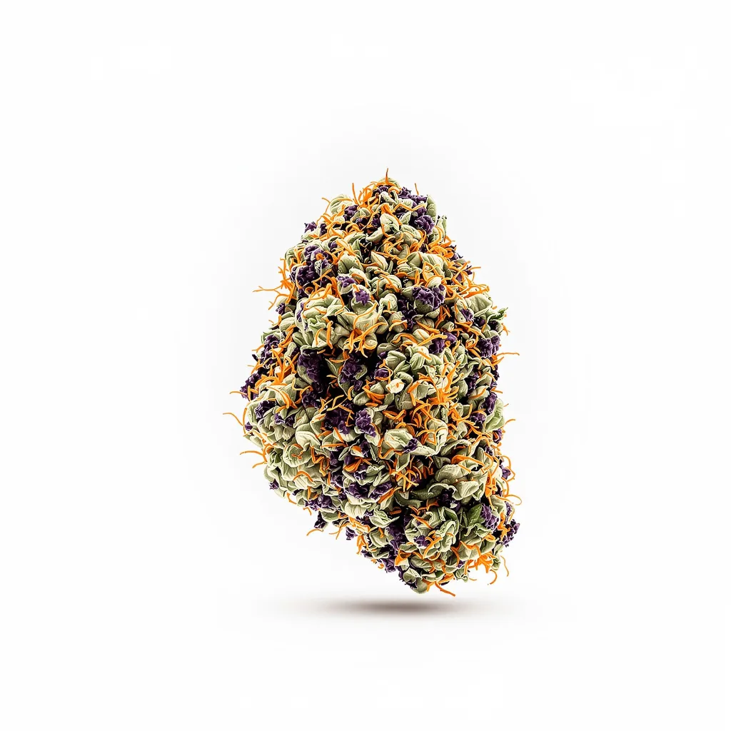 West OG 83% Indica / 17% Sativa — Blüte mit sichtbaren Trichomen