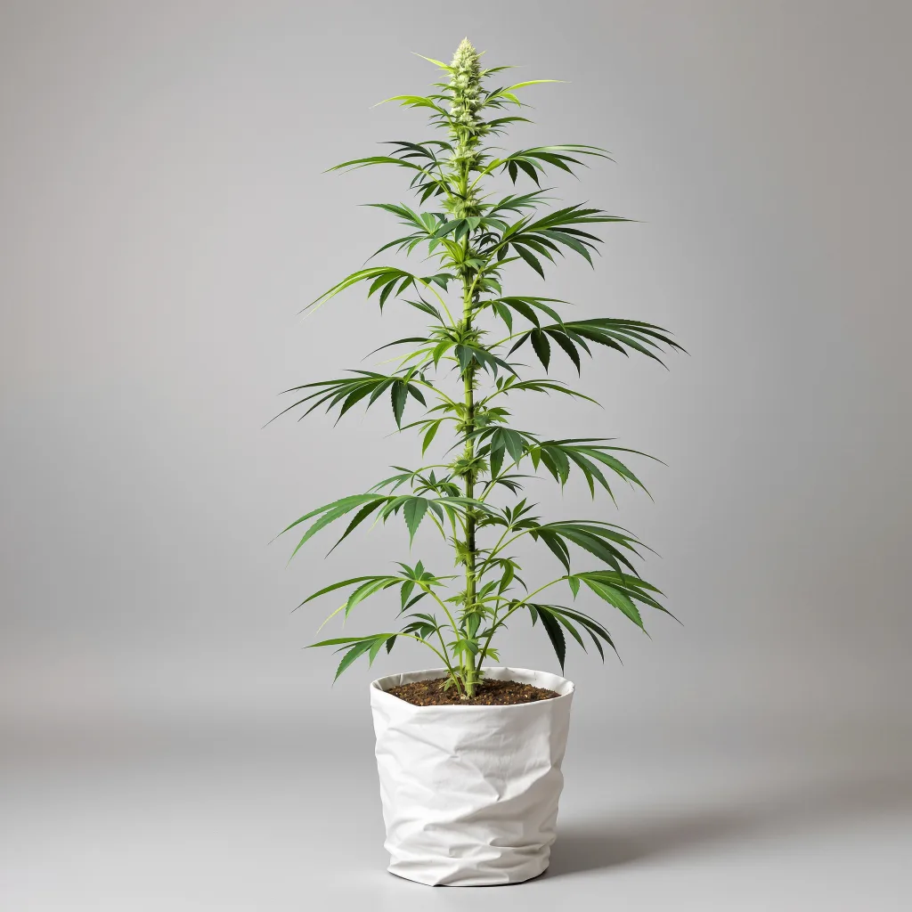 White Buffalo Cannabisblüte Nahaufnahme mit luftige limonengrüne Struktur