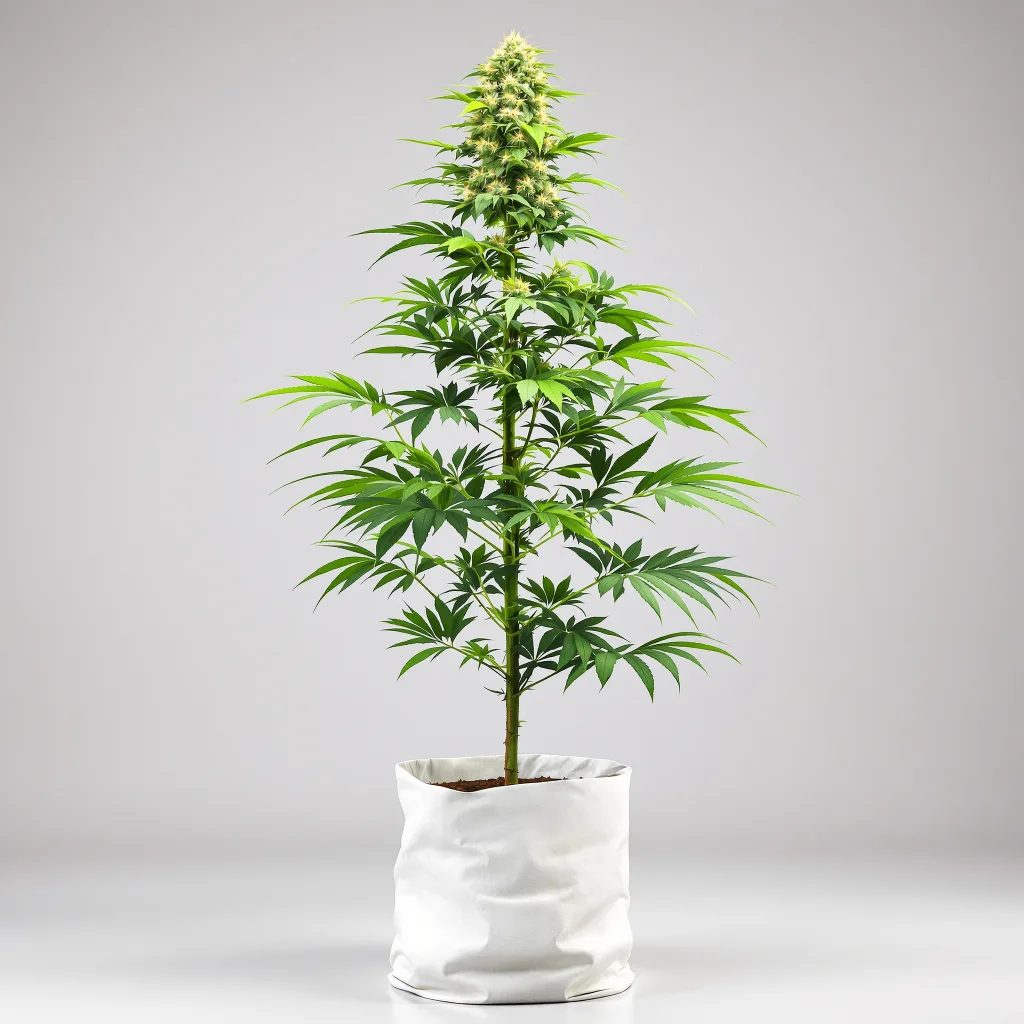 White Gold Cannabisblüte Nahaufnahme mit dichte waldgrüne Nugs