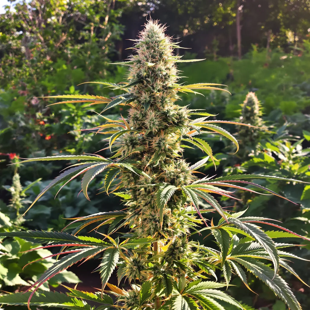White Gold 60% Indica / 30% Sativa — Blüte mit sichtbaren Trichomen