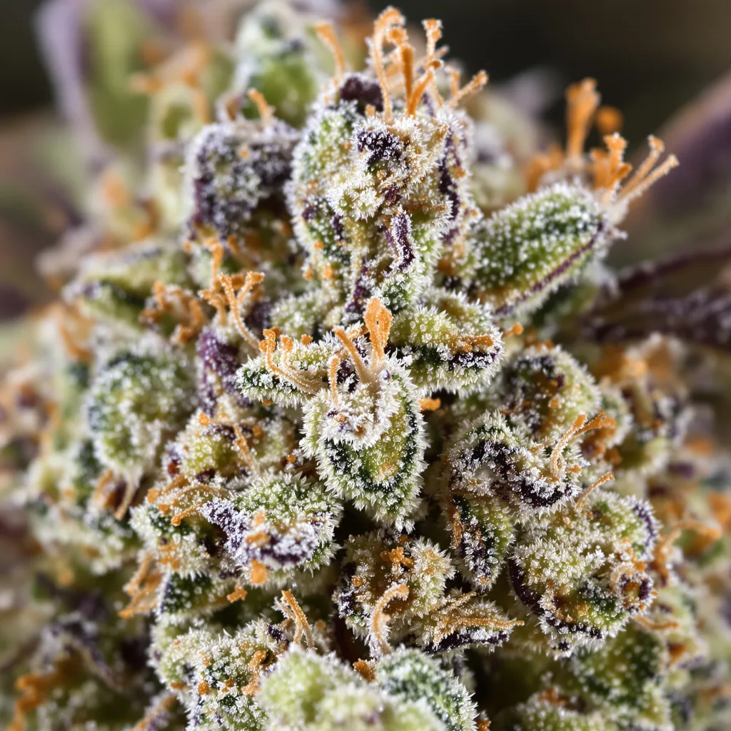 White Lightning Cannabispflanze in der Blütephase — 60-100 cm automatisch blühend