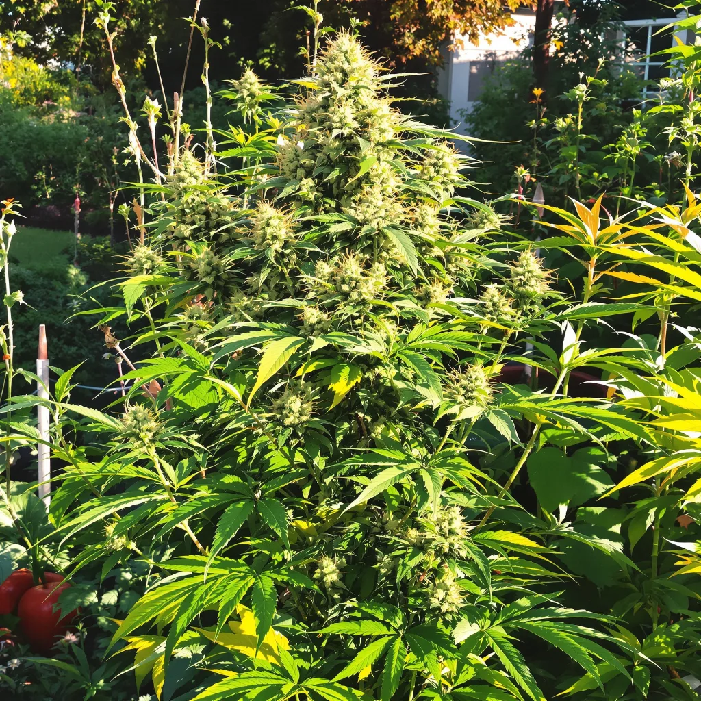 White Lightning 50% Indica / 40% Sativa — Blüte mit sichtbaren Trichomen