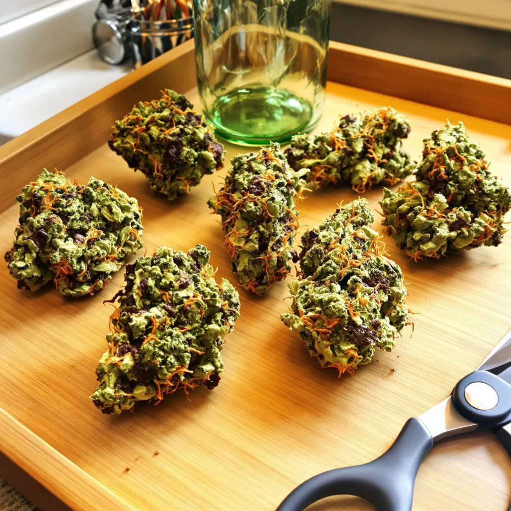 White Runtz 70% Indica / 30% Sativa — Blüte mit sichtbaren Trichomen