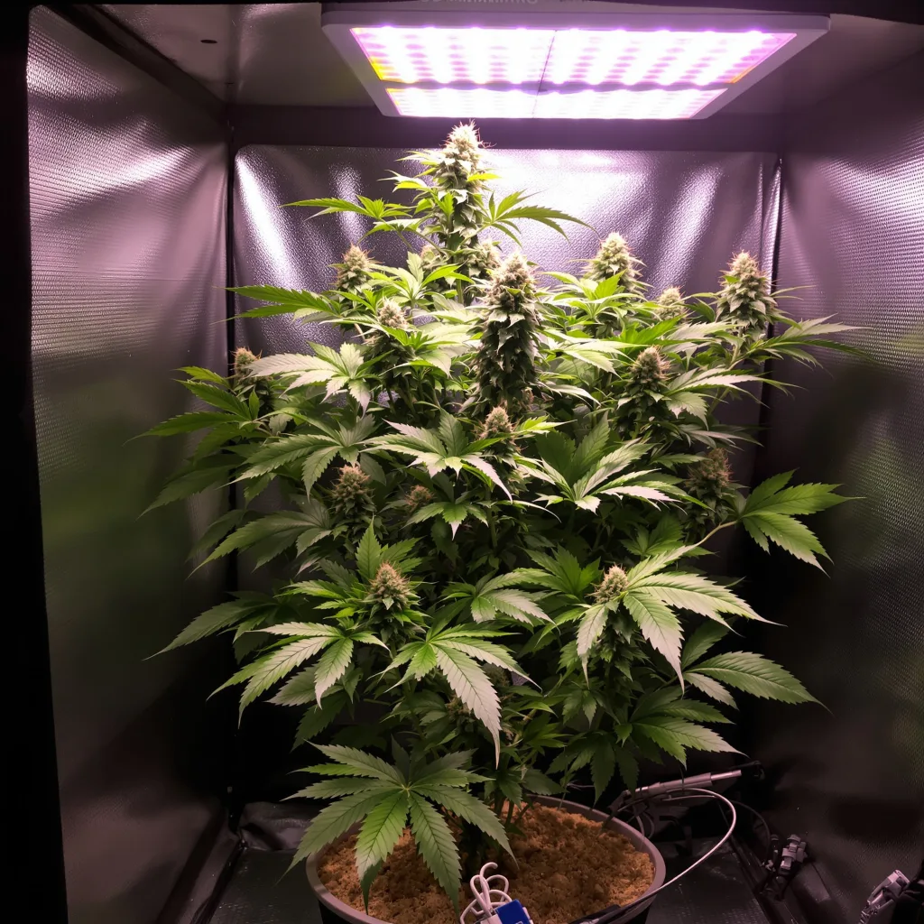 White Runtz Cannabispflanze in der Blütephase — 60-100 cm automatisch blühend