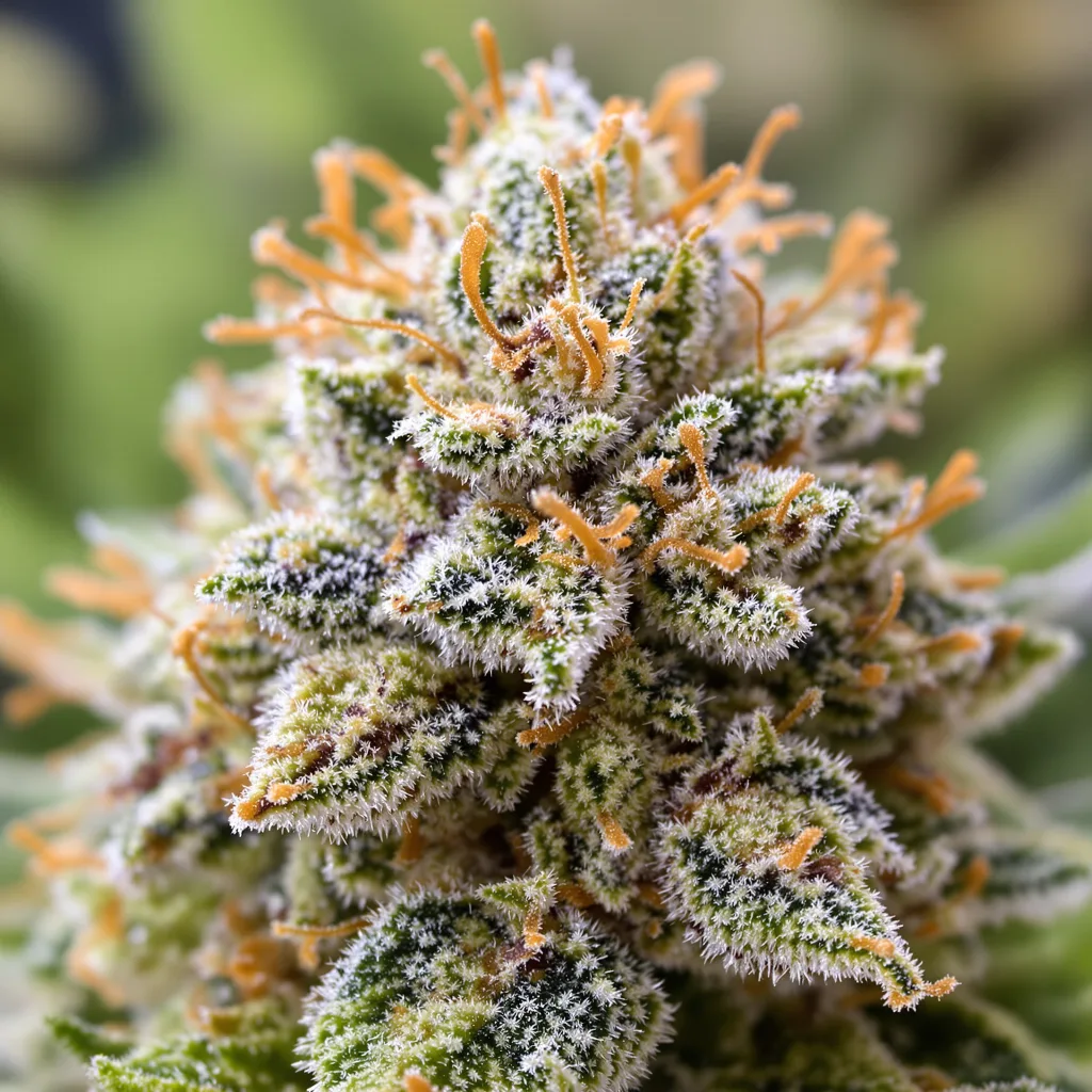 White Widow Cannabispflanze in der Blütephase — 60-100 cm automatisch blühend