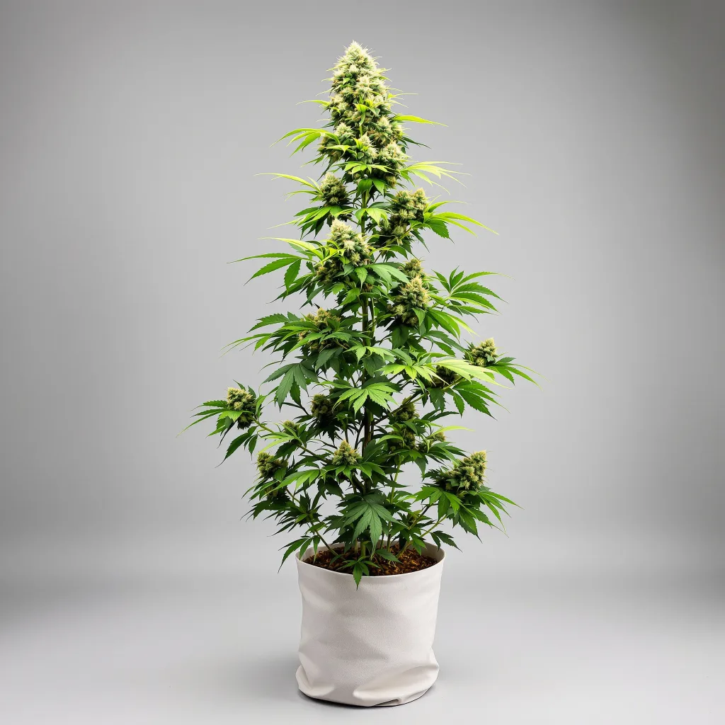 Wilson Cannabisblüte Nahaufnahme mit dichte waldgrüne Nugs
