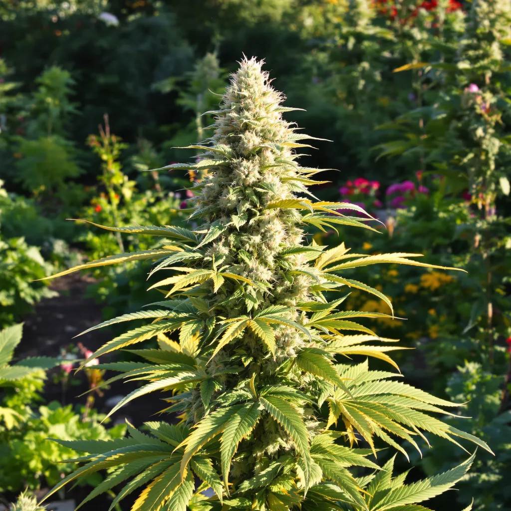 Wilson 64% Indica / 36% Sativa — Blüte mit sichtbaren Trichomen