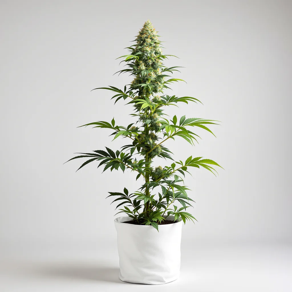Wonder Woman Cannabisblüte Nahaufnahme mit ausgewogene Blütenstruktur mit eisigen Trichomen