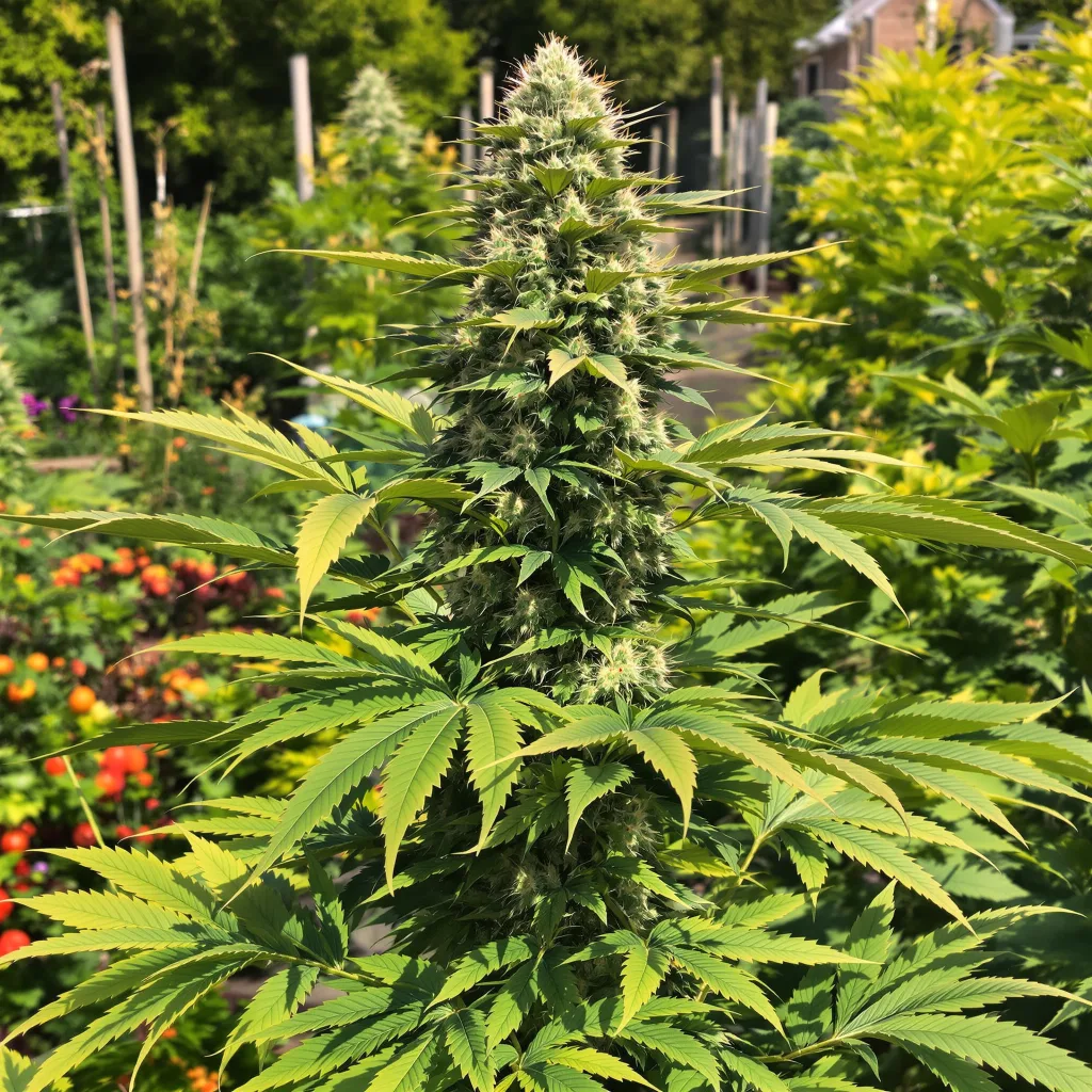 Wonder Woman 51% Indica / 49% Sativa — Blüte mit sichtbaren Trichomen