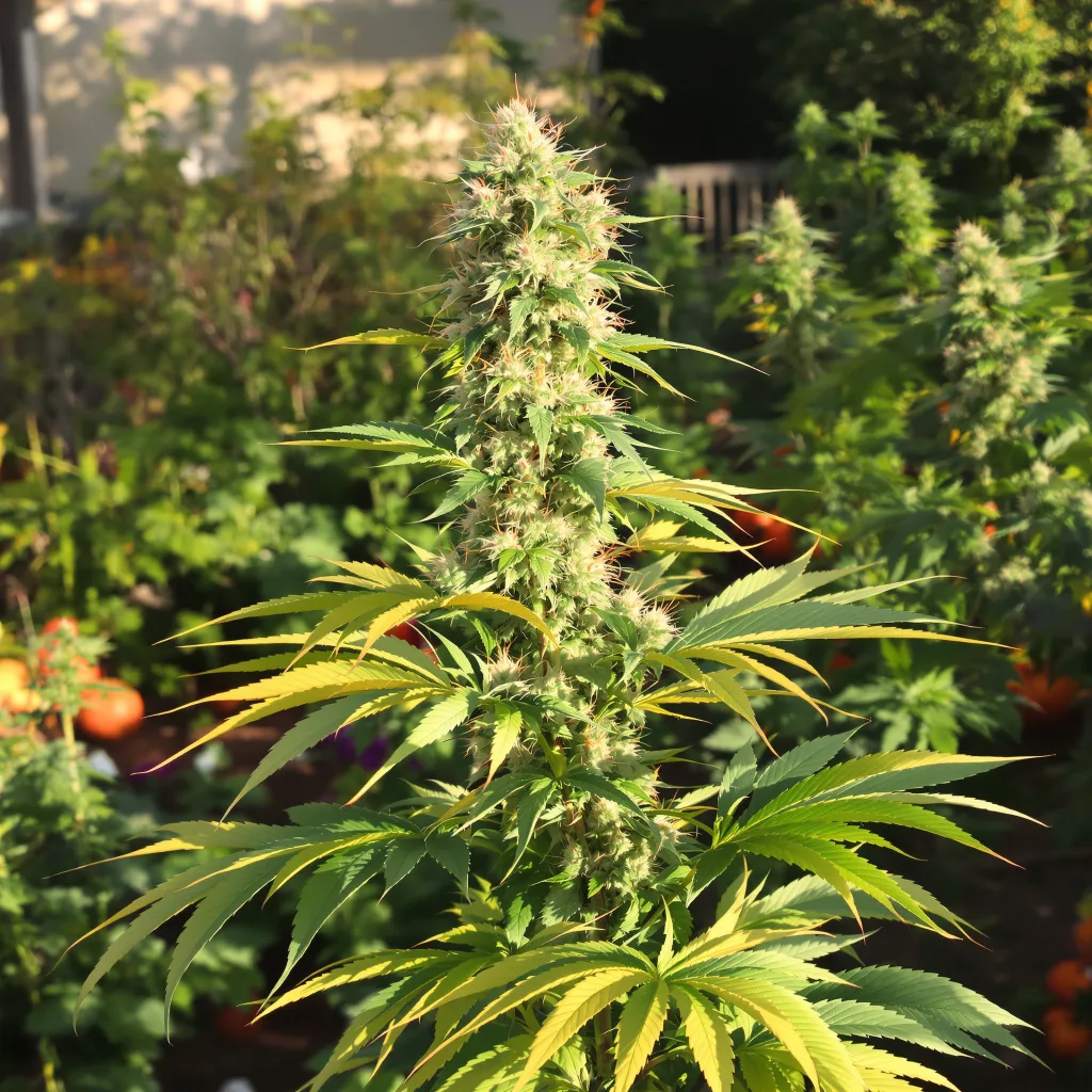 WTF 47% Indica / 53% Sativa — Blüte mit sichtbaren Trichomen